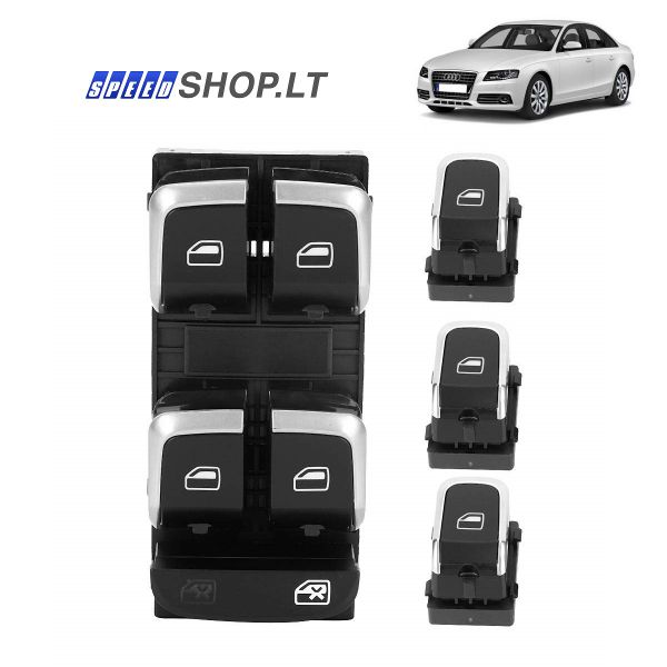 AUDI A4 B8 Q5 langų valdymo mygtukų rinkinys